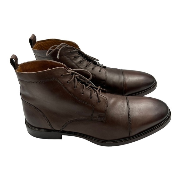 KURT GEIGER LONDON Leather Combat Boot Brown